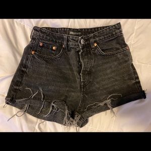 Zara distressed shorts